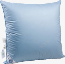 羽绒枕芯蓝色枕头高清图片
