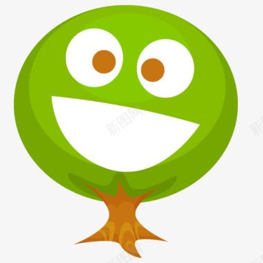 父亲节快乐矢量快乐的绿树图标图标