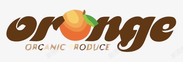 美味橙子橘子图文logo适量图标图标