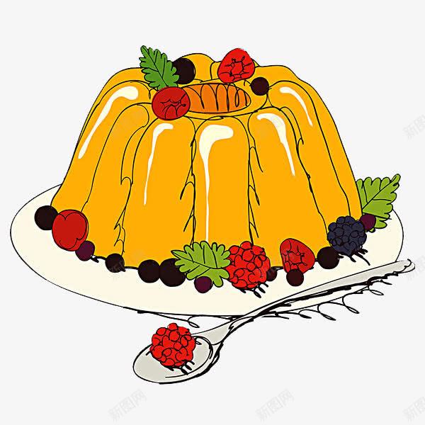 果冻蛋糕png免抠素材_88icon https://88icon.com 果冻蛋糕 水果 蛋糕 食物