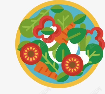 彩绘水果蔬菜创意图标图标