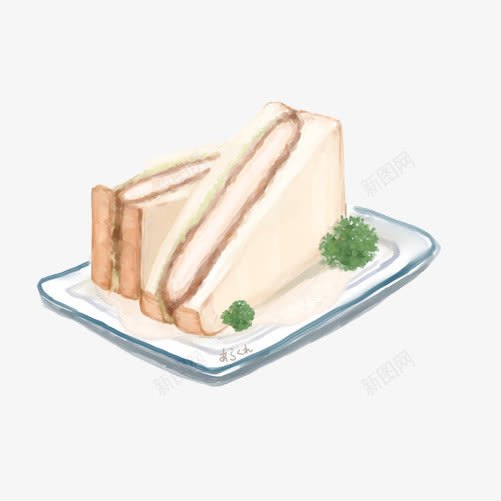 三角饭团手绘画片png免抠素材_88icon https://88icon.com 三角形 手绘美食 白色 菜 饭团