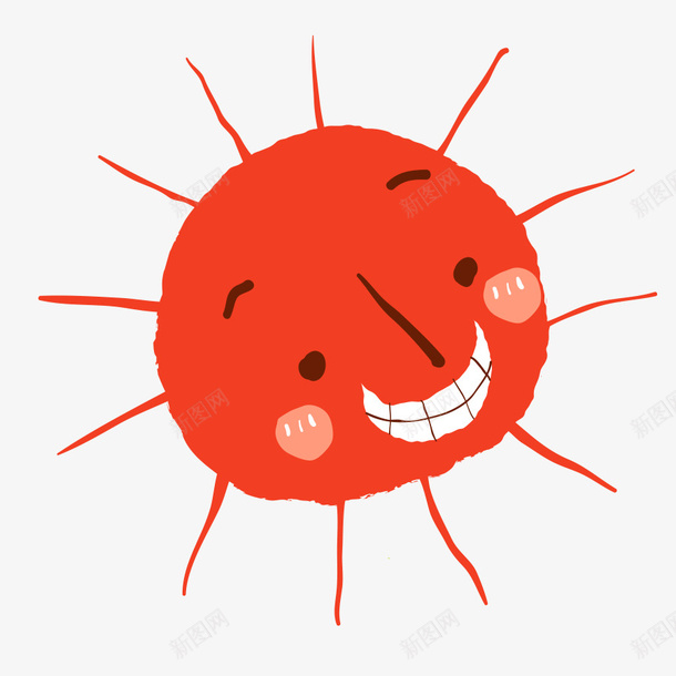 可爱红太阳png免抠素材_88icon https://88icon.com 卡通 可爱 可爱的太阳 太阳 红色的太阳