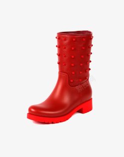 意大利进口红色PVC中筒靴子素材