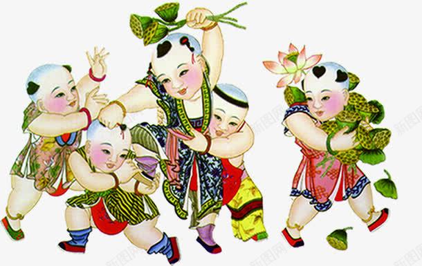 手绘卡通新年福娃png免抠素材_88icon https://88icon.com 卡通 新年