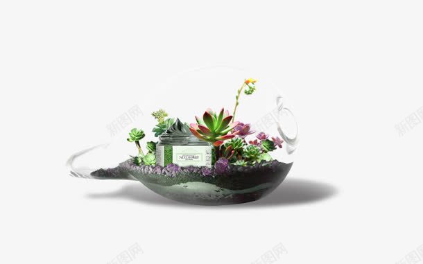 植物png免抠素材_88icon https://88icon.com 瓶子植物面膜