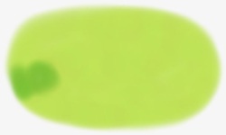 手绘绿色椭圆形形状素材