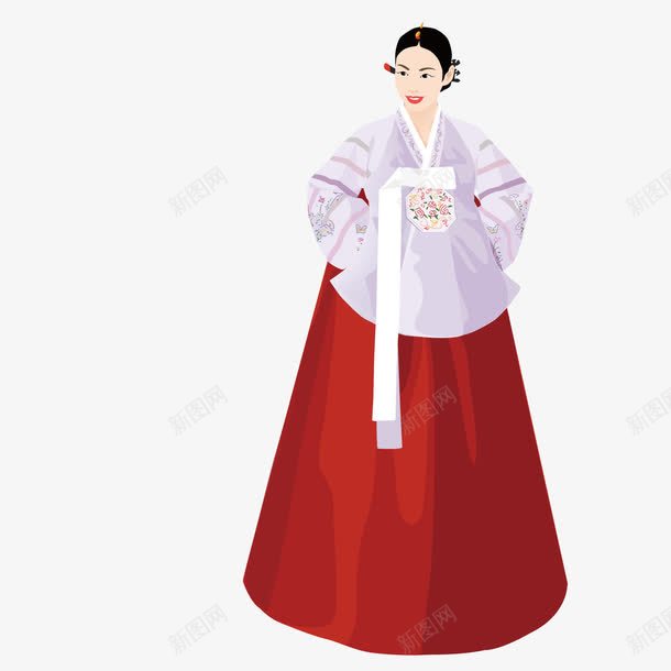 穿韩服的女人png免抠素材_88icon https://88icon.com 女人 模特 韩服