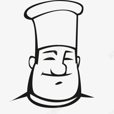 人物多种表情微笑的厨师图标图标