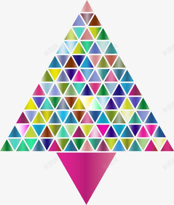 多色三角形图案png免抠素材_88icon https://88icon.com 三角形 三角形状 几何图案 多色三角