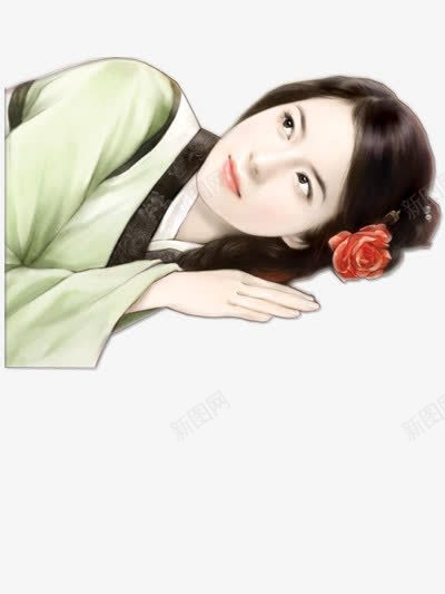 趴在地上的美女古风手绘png免抠素材_88icon https://88icon.com 古风 手绘 美女 趴在地上