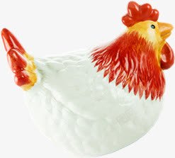 陶瓷白色母鸡素材