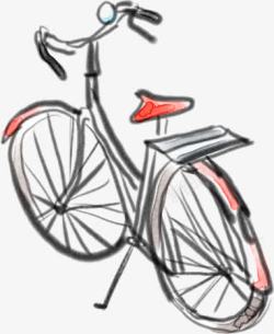 手绘漫画艺术单车素材