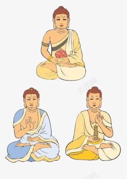 佛教打坐的佛像素材