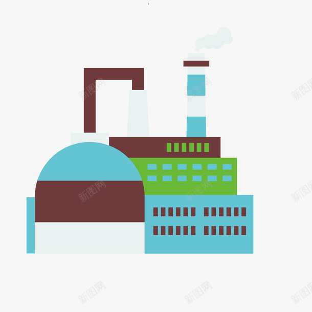 蓝色化工废气处理厂石油化工矢量图ai免抠素材_88icon https://88icon.com 化工 废气处理厂 石油化工 蓝色 矢量图