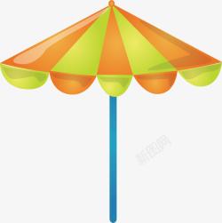 彩色花伞片矢量图素材