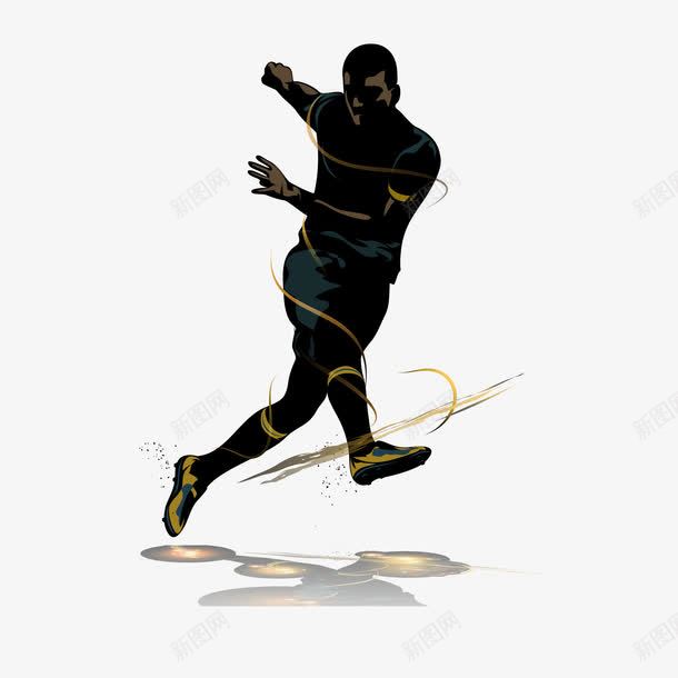 人物运动剪影png免抠素材_88icon https://88icon.com 丝带 人物 装饰图 运动剪影 黑色