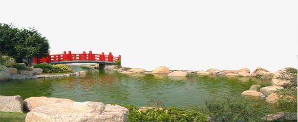 池塘风景png免抠素材_88icon https://88icon.com 园林后期素材 园林素材 园林设计 山石 池塘