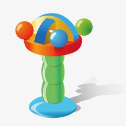 彩色圆柱形小孩玩耍玩具素材