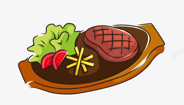 牛排矢量图eps免抠素材_88icon https://88icon.com 料理 牛排 青菜 矢量图