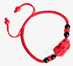 唐人世家开光貔貅红绳手链素材
