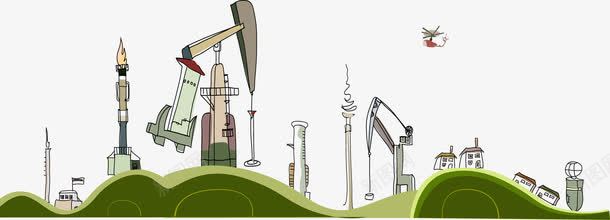 石油矢量图eps免抠素材_88icon https://88icon.com 免费矢量下载 土地 挖掘 插画 石油 矢量图