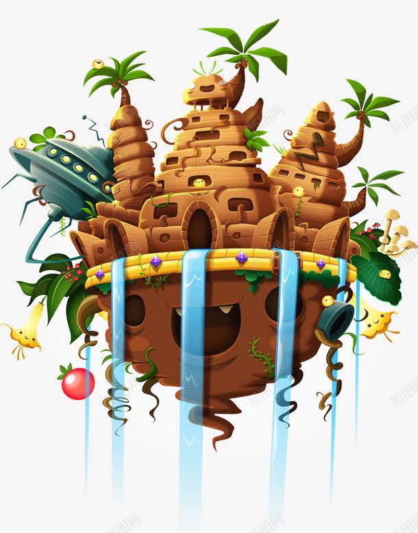 卡通城堡瀑布流png免抠素材_88icon https://88icon.com 卡通城堡 瀑布流