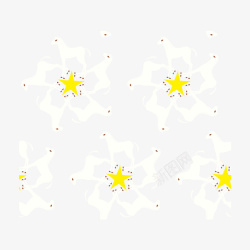马形旋展星星图案花纹矢量图素材
