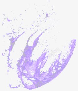 夏日海报紫色墨迹元素素材