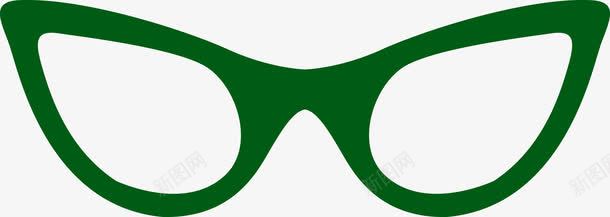 绿色创意眼镜框png免抠素材_88icon https://88icon.com 卡通眼镜框 卡通镜框 墨绿色眼镜 墨镜 墨镜框 眼镜框 矢量眼镜框 绿色 镜框