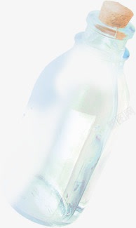 海报效果白色漂流瓶素材