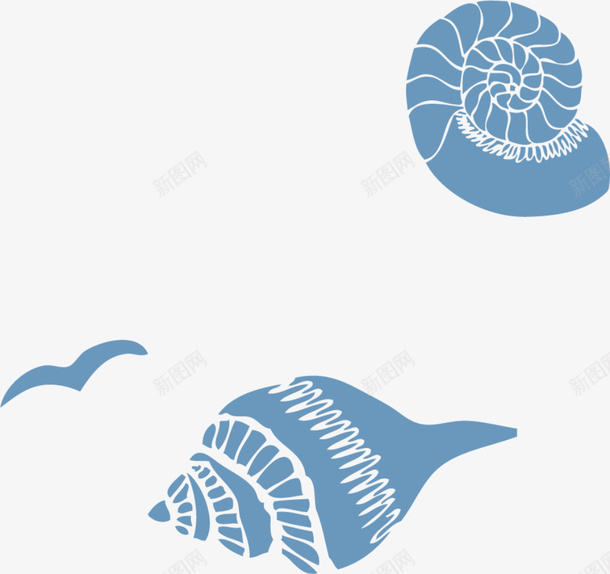 海洋生物蓝色海螺png免抠素材_88icon https://88icon.com 世界海洋日 海洋生物 海生生物 海鸥 蓝色海螺 蓝色螺壳