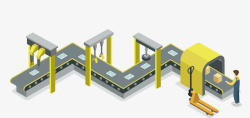 黄色的传输带矢量图素材