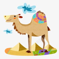 卡通动物骆驼素材
