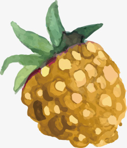 黄色的菠萝矢量图素材