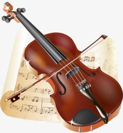 小提琴与乐谱素材