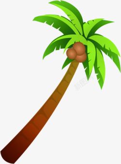 海报夏日椰子树卡通素材