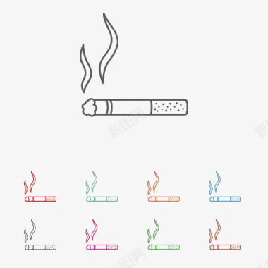 点燃的香烟图标图标