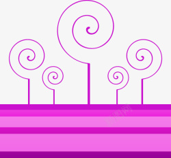手绘紫色条纹棒棒糖图案矢量图素材