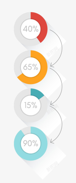 项目占比进度条矢量图高清图片