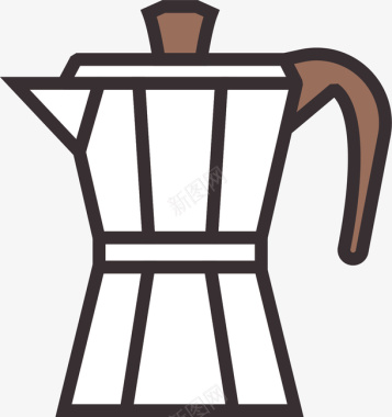 卡通咖啡机标图标图标