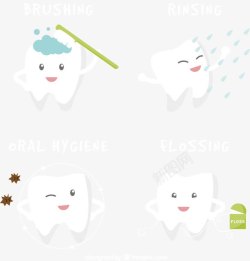 白色健康牙齿素材