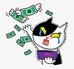 洒钱的黑白猫卡通png免抠素材_88icon https://88icon.com 卡通 白猫