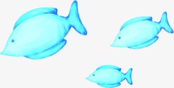 蓝色遨游鱼类整齐素材