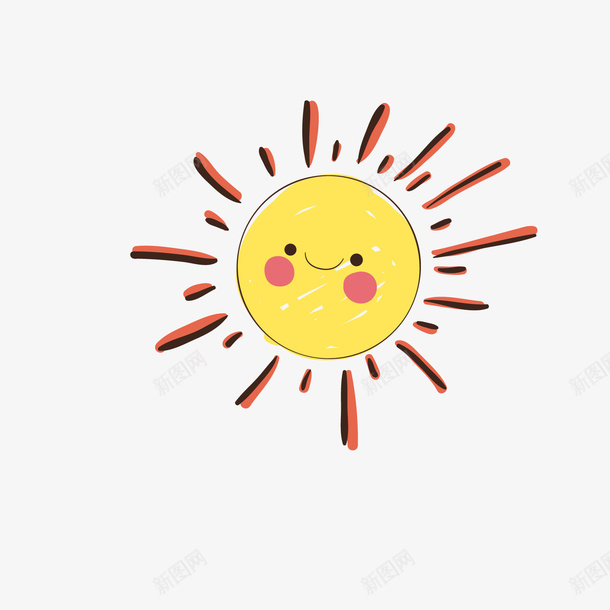 黄橙色的卡通太阳矢量图ai免抠素材_88icon https://88icon.com 卡通太阳 太阳 日常 橙色 黄色 黄色太阳 矢量图