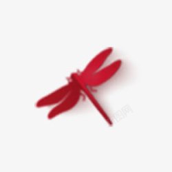 红色的蜻蜓素材