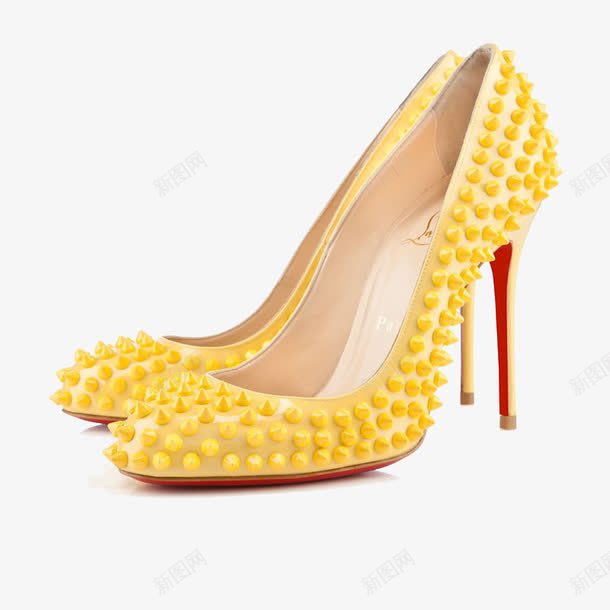 黄色柳丁细跟高跟鞋png免抠素材_88icon https://88icon.com Louboutin 产品实物 柳丁 法国Christian 高跟鞋 黄色