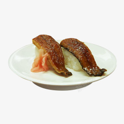 圆盘白色鳗鱼寿司餐饮食物素材