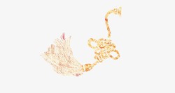 金色手绘中国结素材