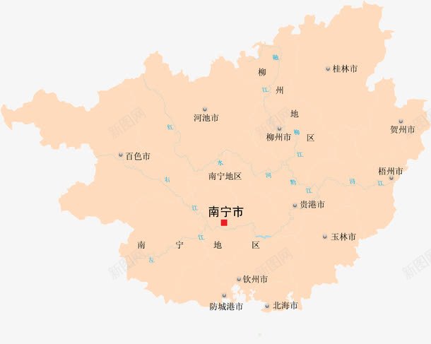 广西省地图png免抠素材_88icon https://88icon.com 中国 地图 广西